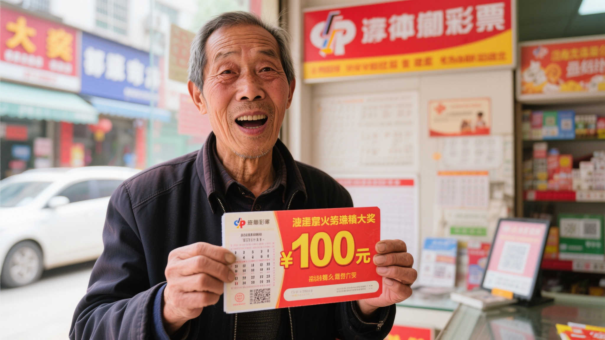 福彩铁粉仅花2元喜获大奖