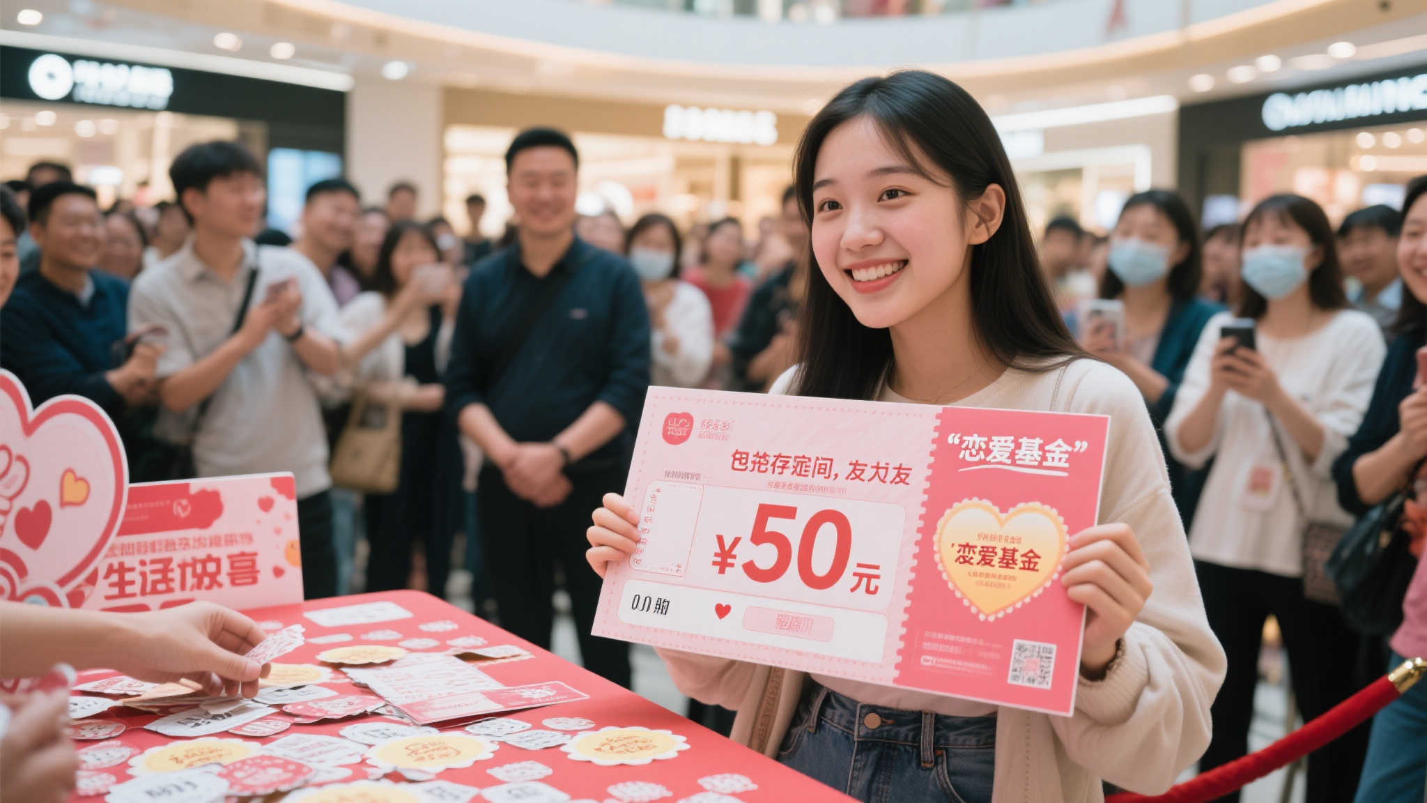 商场刮奖女孩喜中50万:计划存作未来恋爱基金引热议 商场刮奖女孩喜中50万:计划存作未来恋爱基金引热议