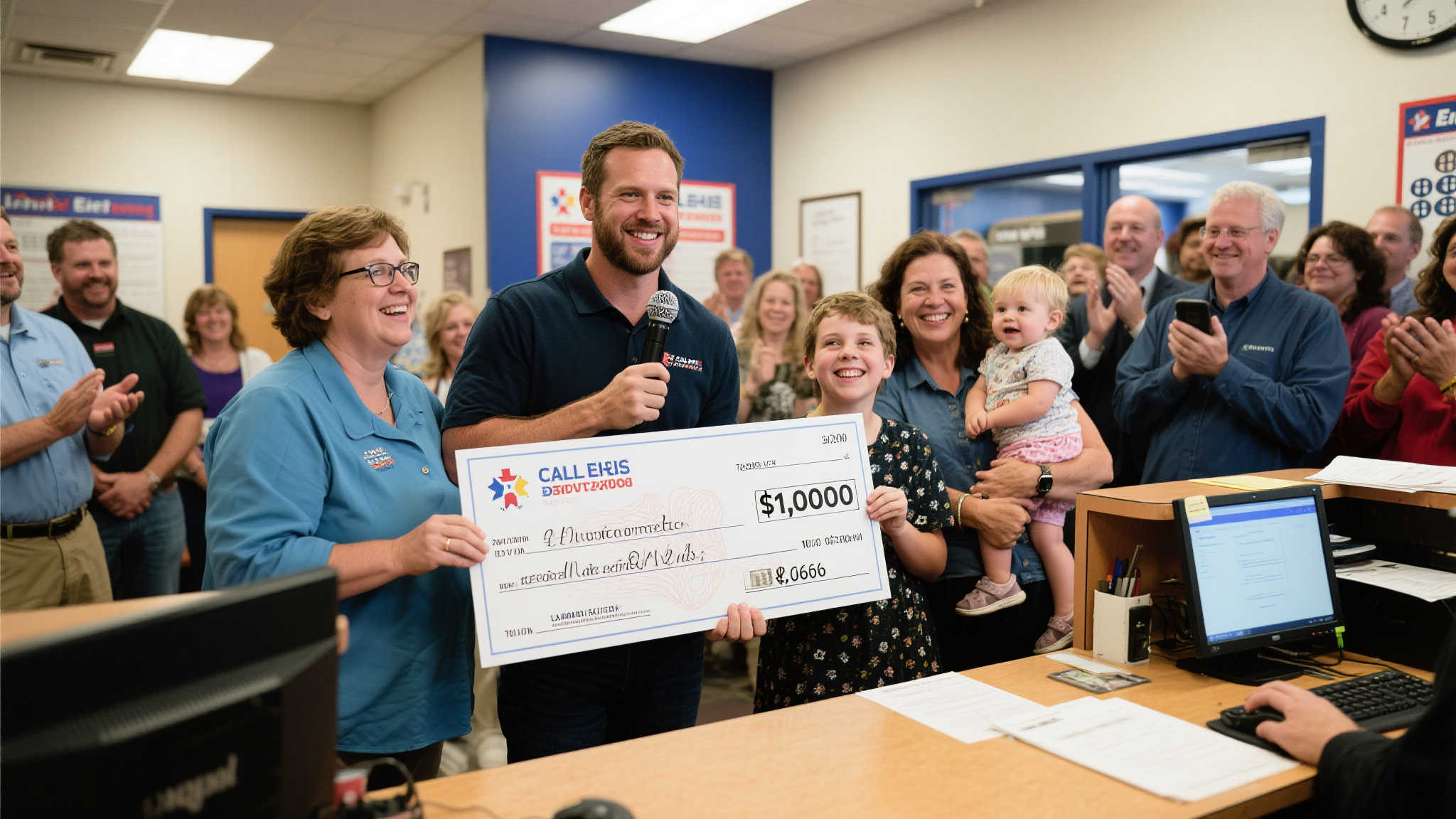 男子全家齐聚兑奖现场,分享排列五130万大奖喜悦 男子全家齐聚兑奖现场,分享排列五130万大奖喜悦