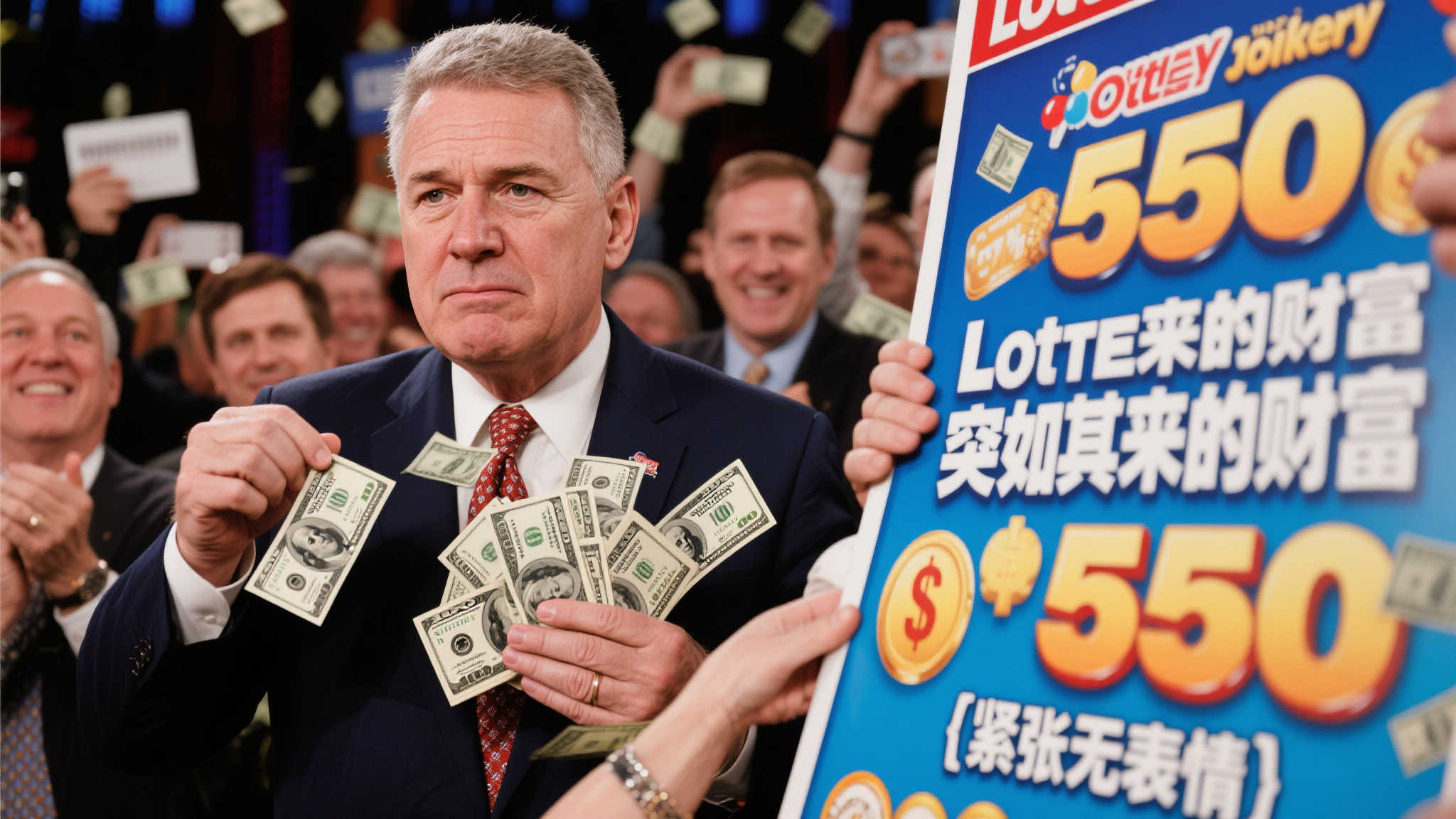 10人合买喜中2亿彩票大奖 兑奖现场紧张到面无表情