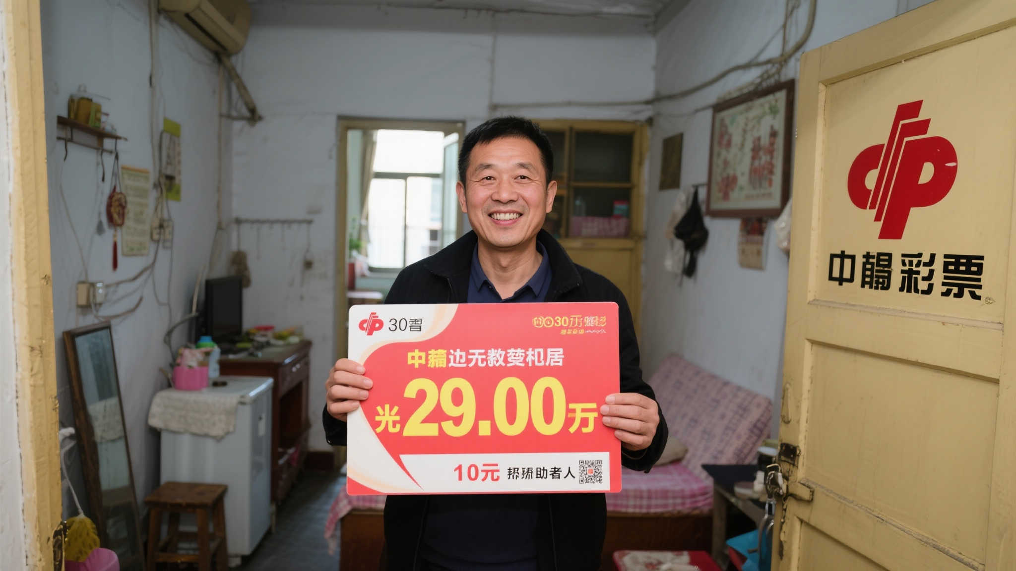 福彩2910万大奖得主蜗居30平米 捐10万盼换两室一厅