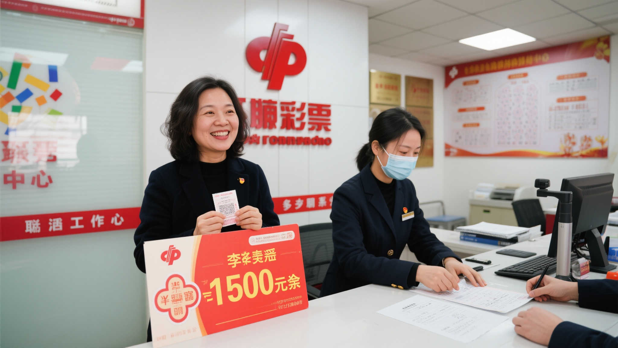 女子上班前喜中福彩945万 坚持完成工作后请假领奖