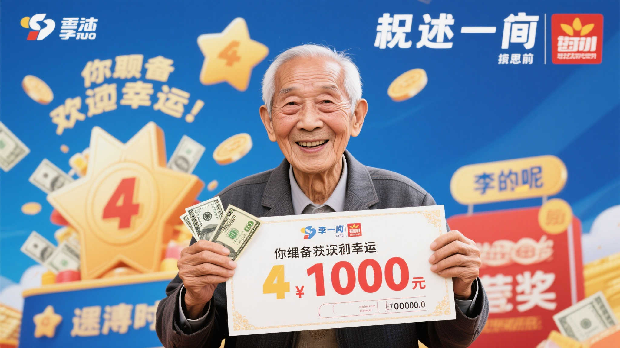 八旬老人喜中千万巨奖！