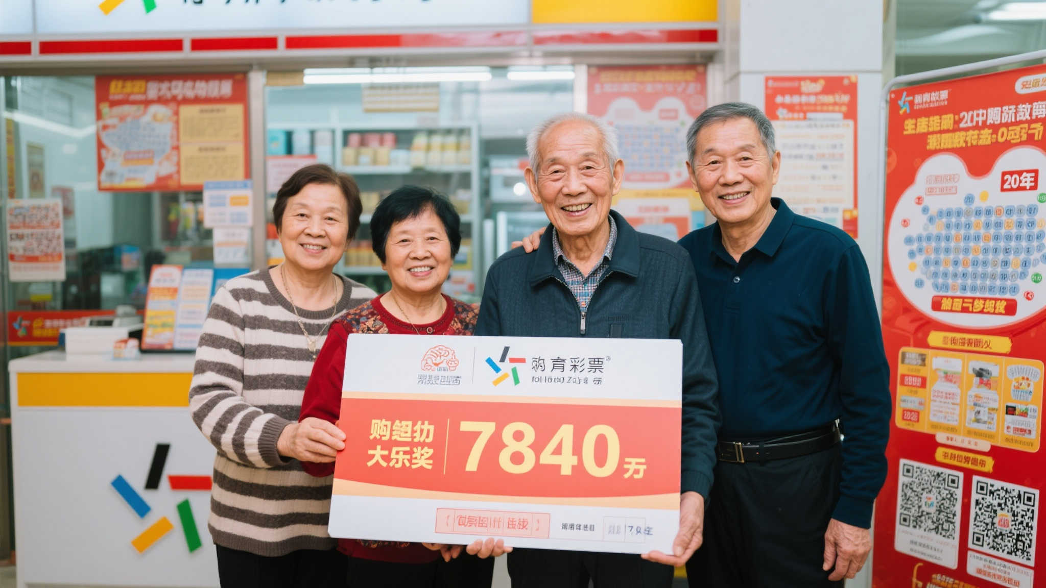 退休老伯坚持购彩20载终获大乐透784万大奖,喜携家人领奖 退休老伯坚持购彩20载终获大乐透784万大奖,喜携家人领奖