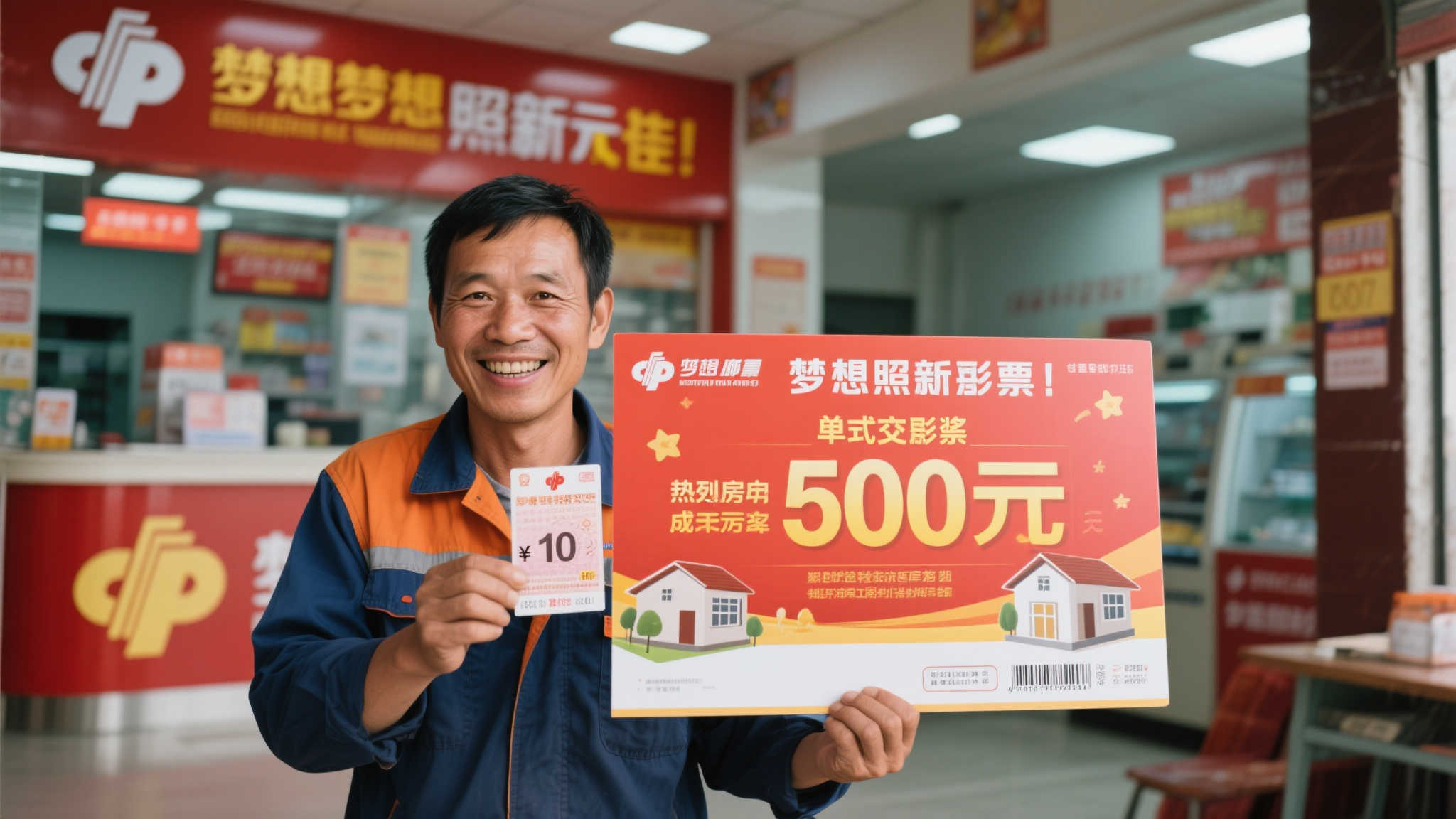 工友10元福彩票中500万大奖 圆梦安居新家