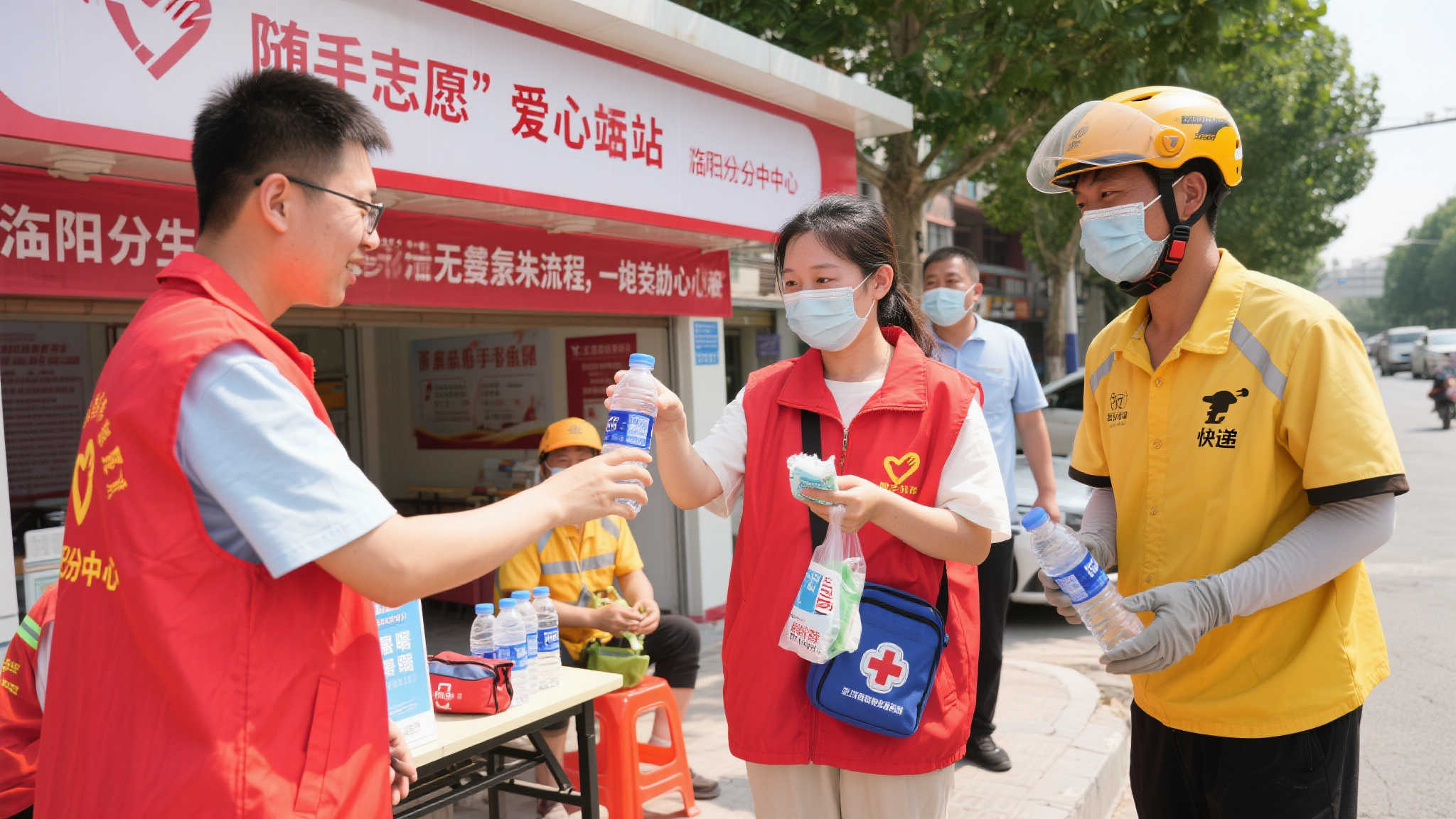 济宁分中心启动“随手志愿”行动关怀户外劳动者