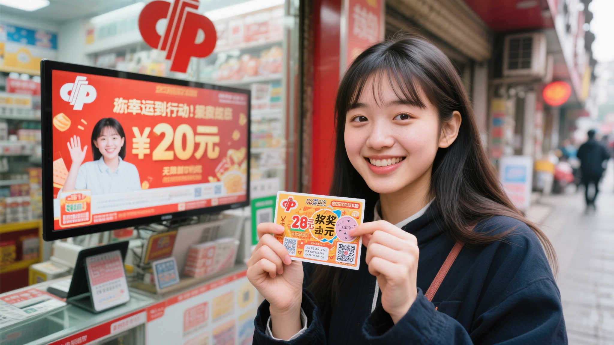 18岁少女街头刮中20万福彩大奖，开启创业梦想之旅