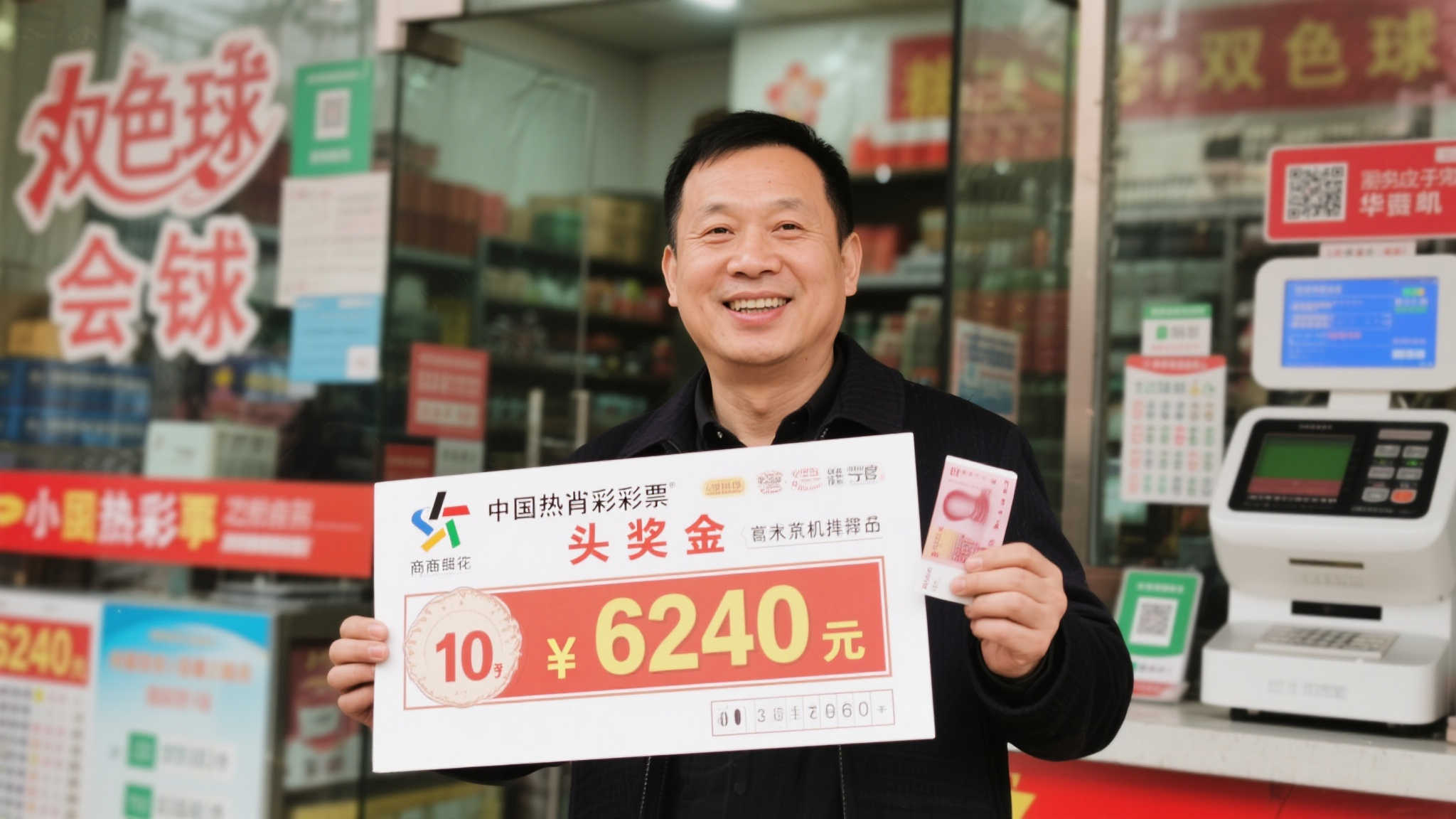 商人10元机选喜中双色球624万，债务压力一扫而空！
