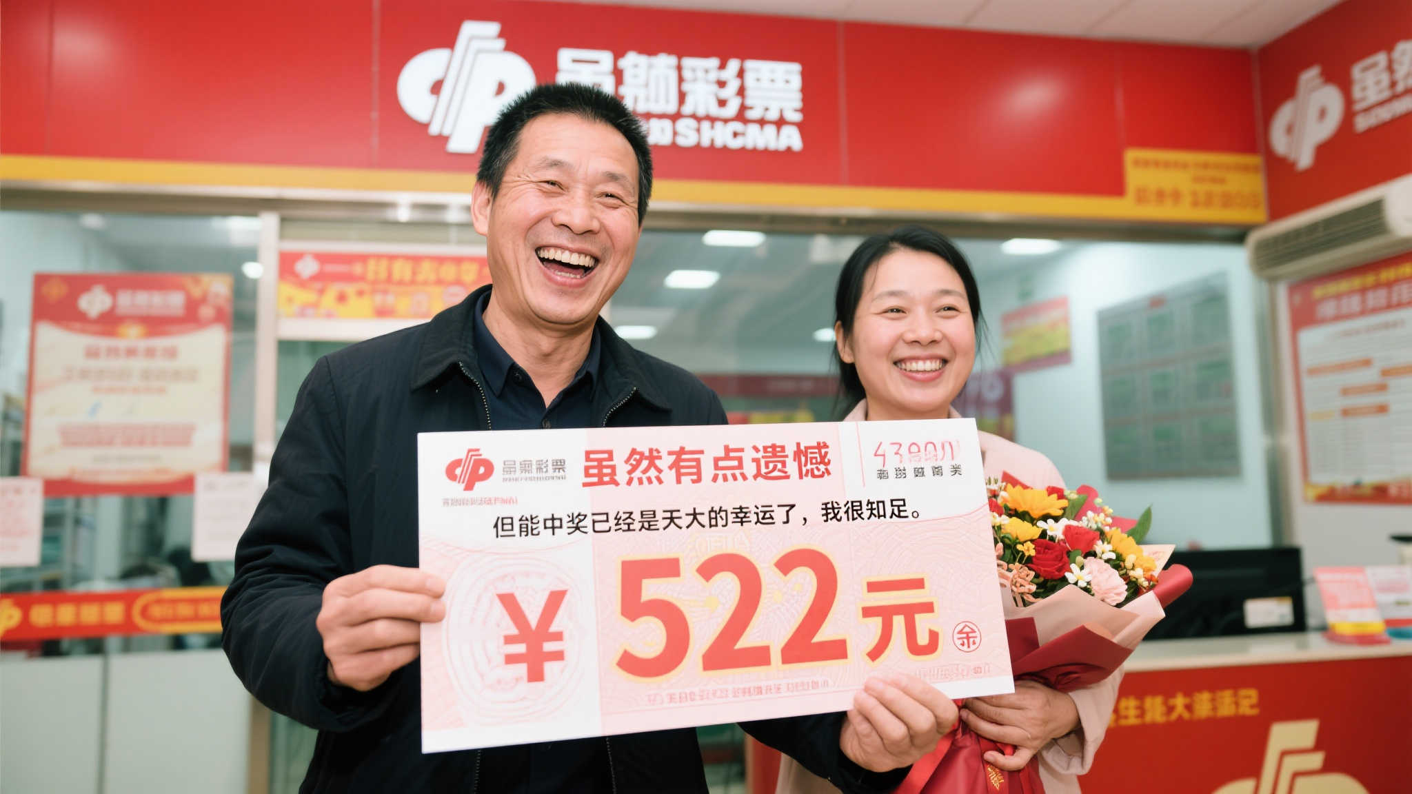 下岗工人10元喜中双色球522万 错过派奖略感遗憾