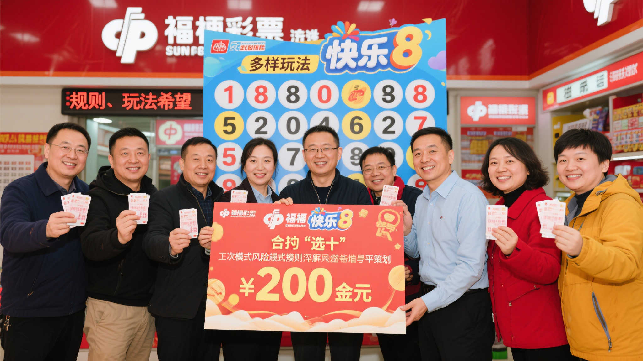 合买团队坚守号码，喜获福彩快乐8游戏34万大奖！