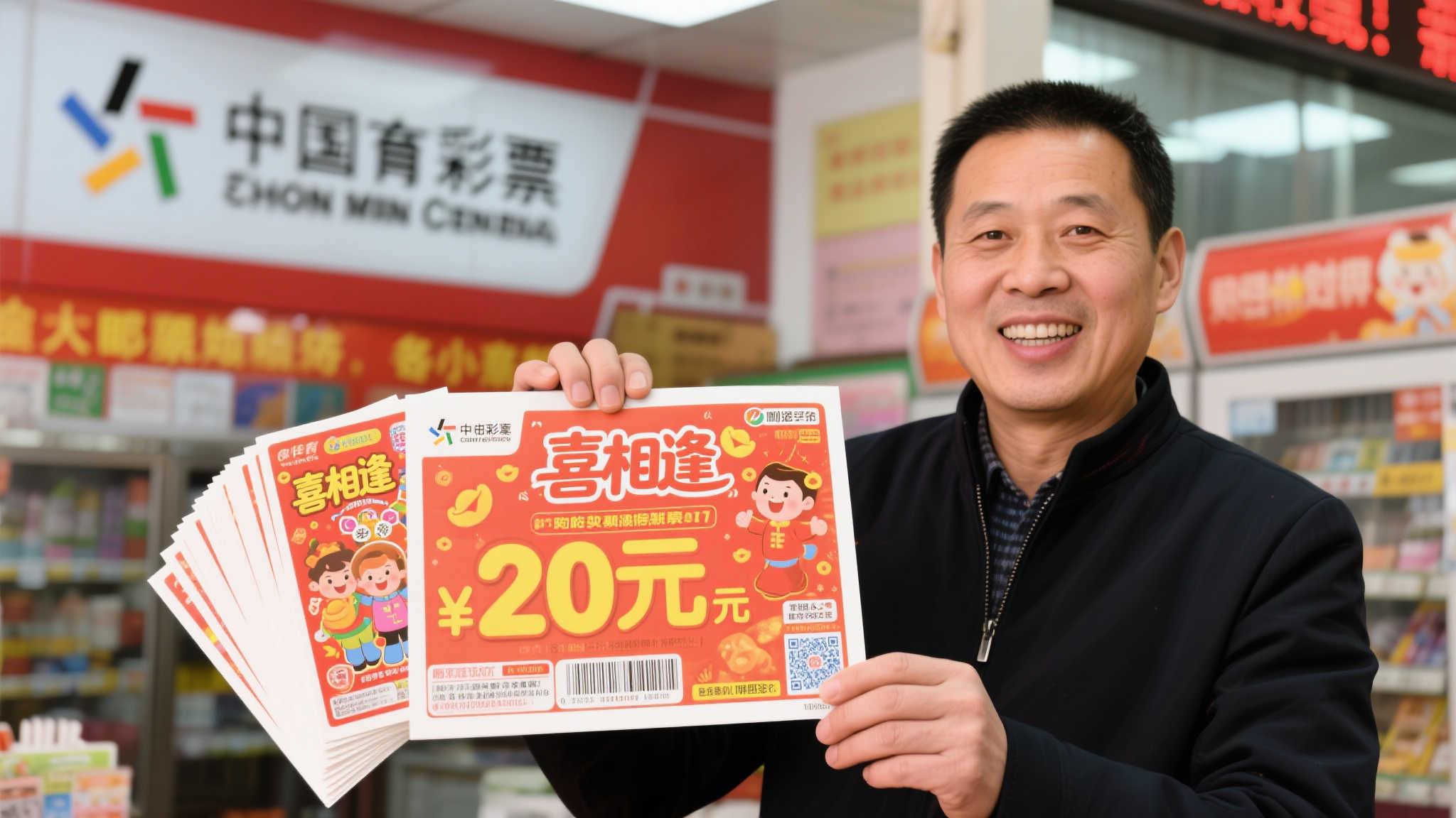 彩民喜获20万大奖 一眼相中整本彩票全购